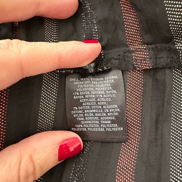 Anthro HD in Paris Black Orange Striped Tank Top - Picture 7 of 7